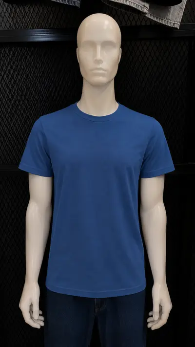 Playera algodón Max azul acero Cancún